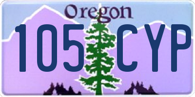 OR license plate 105CYP