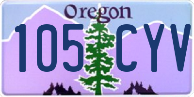OR license plate 105CYV