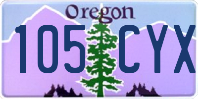 OR license plate 105CYX