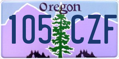 OR license plate 105CZF