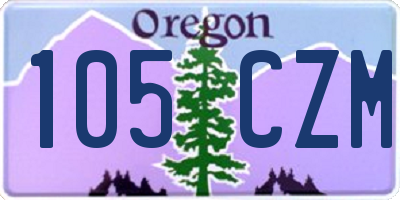 OR license plate 105CZM