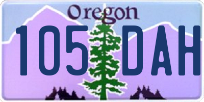 OR license plate 105DAH
