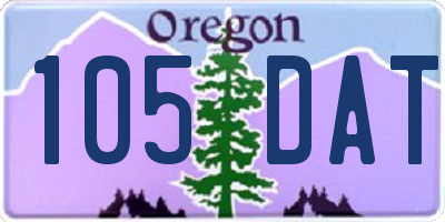 OR license plate 105DAT