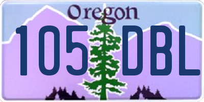 OR license plate 105DBL