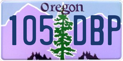 OR license plate 105DBP