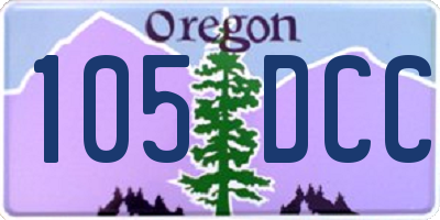 OR license plate 105DCC