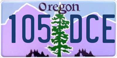 OR license plate 105DCE