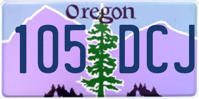 OR license plate 105DCJ