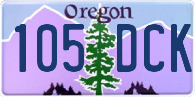 OR license plate 105DCK