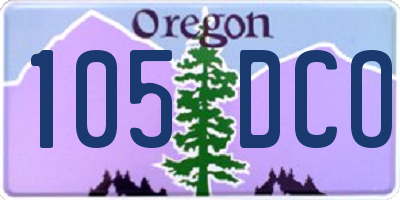 OR license plate 105DCO