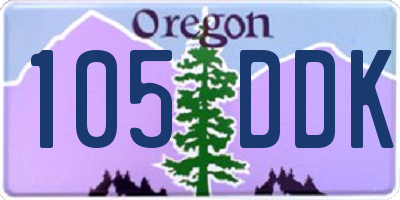 OR license plate 105DDK