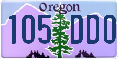 OR license plate 105DDO