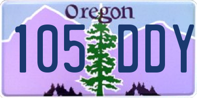 OR license plate 105DDY