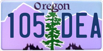 OR license plate 105DEA