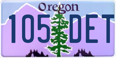 OR license plate 105DET