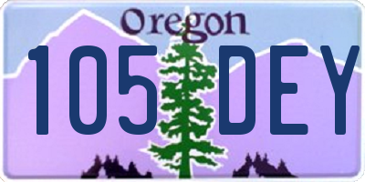 OR license plate 105DEY