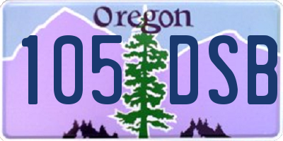 OR license plate 105DSB