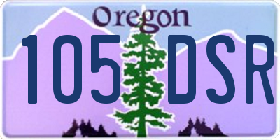 OR license plate 105DSR