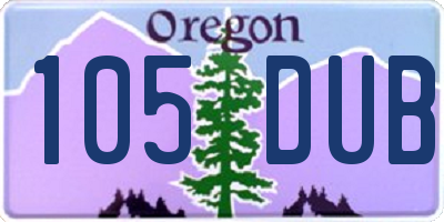 OR license plate 105DUB