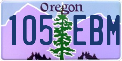 OR license plate 105EBM