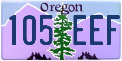 OR license plate 105EEF