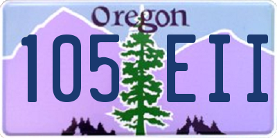 OR license plate 105EII