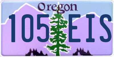 OR license plate 105EIS