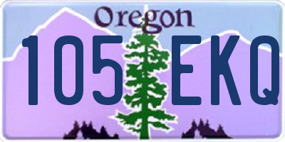 OR license plate 105EKQ