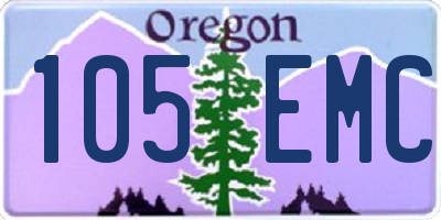 OR license plate 105EMC