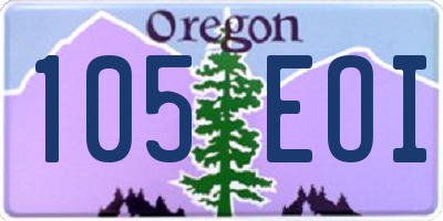 OR license plate 105EOI