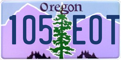 OR license plate 105EOT