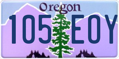 OR license plate 105EOY