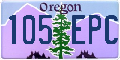 OR license plate 105EPC