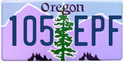 OR license plate 105EPF