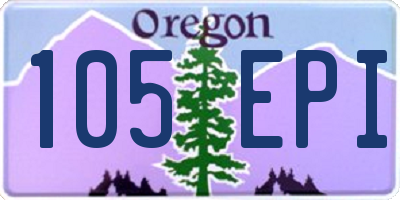 OR license plate 105EPI