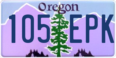OR license plate 105EPK
