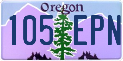 OR license plate 105EPN