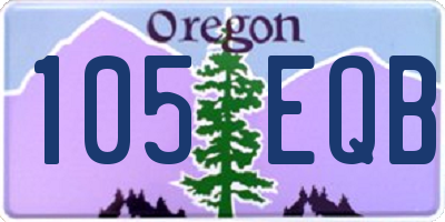 OR license plate 105EQB