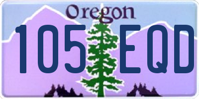 OR license plate 105EQD