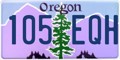 OR license plate 105EQH