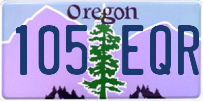 OR license plate 105EQR