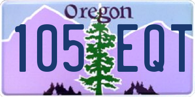 OR license plate 105EQT