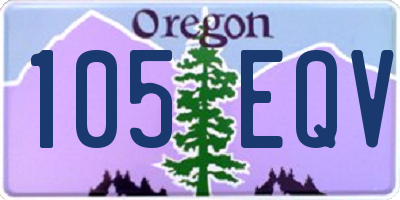 OR license plate 105EQV