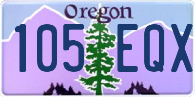 OR license plate 105EQX