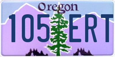 OR license plate 105ERT