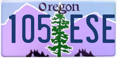 OR license plate 105ESE