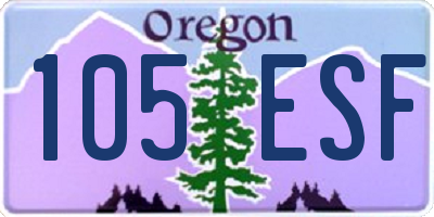 OR license plate 105ESF