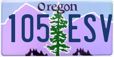 OR license plate 105ESV