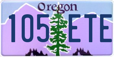 OR license plate 105ETE
