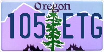OR license plate 105ETG
